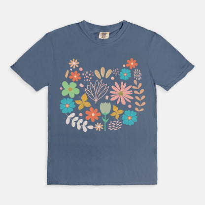 Comfy Tees - Floral Kitty