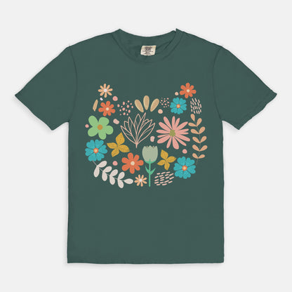 Comfy Tees - Floral Kitty