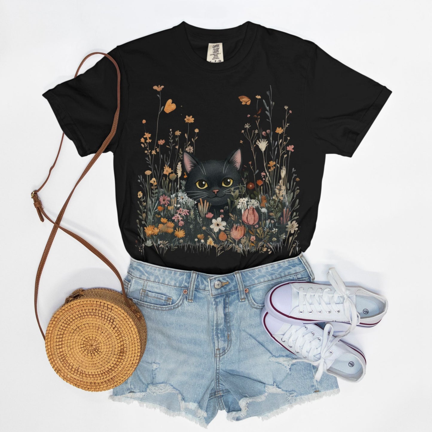 Comfy Tees - Vintage Halloween Cat