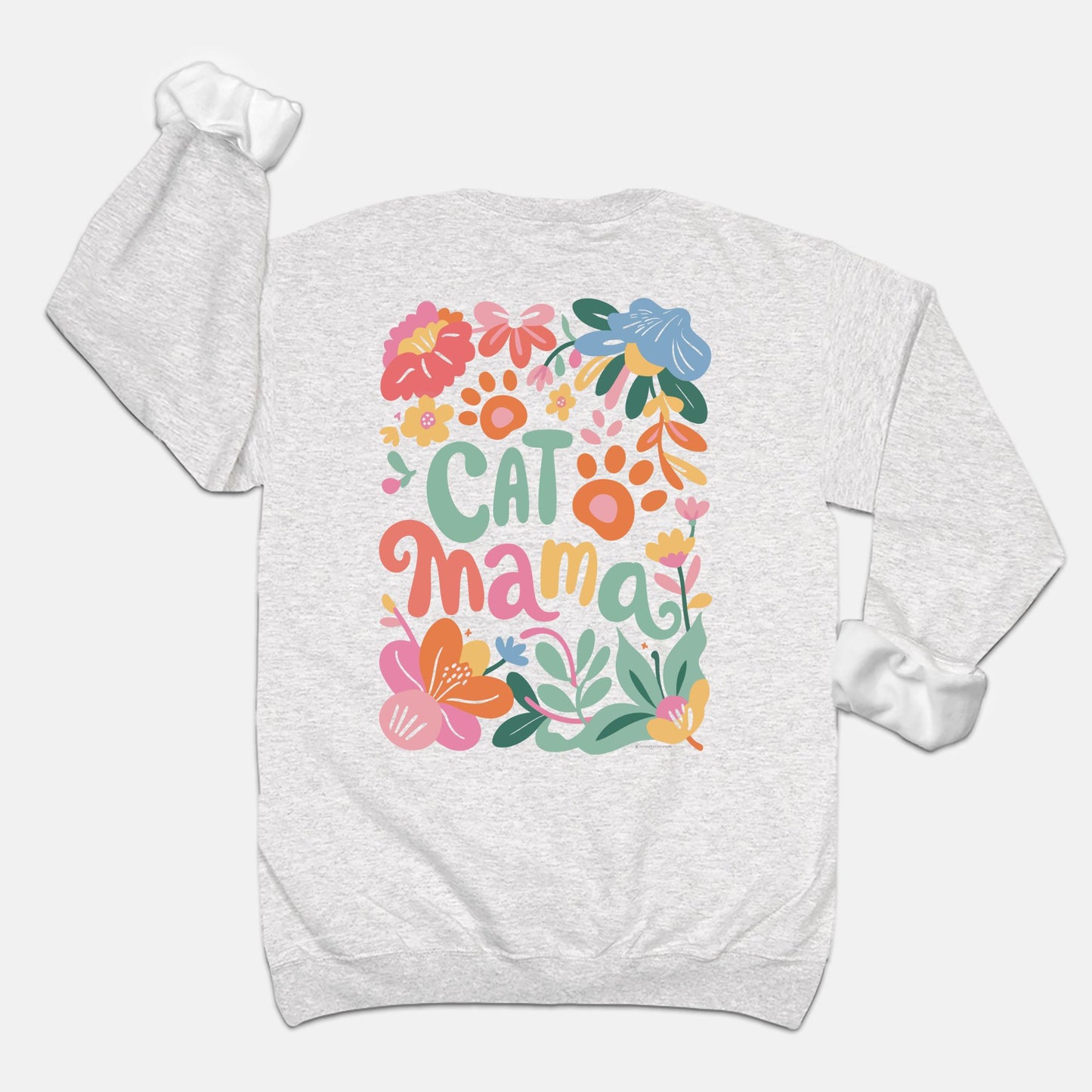 Comfy Sweats - Floral Cat Mama (crewneck)