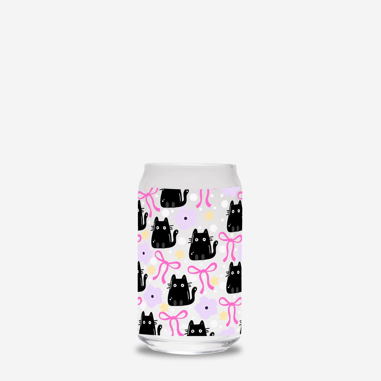 Bloom Cup - Bows & Black Cat (16oz)