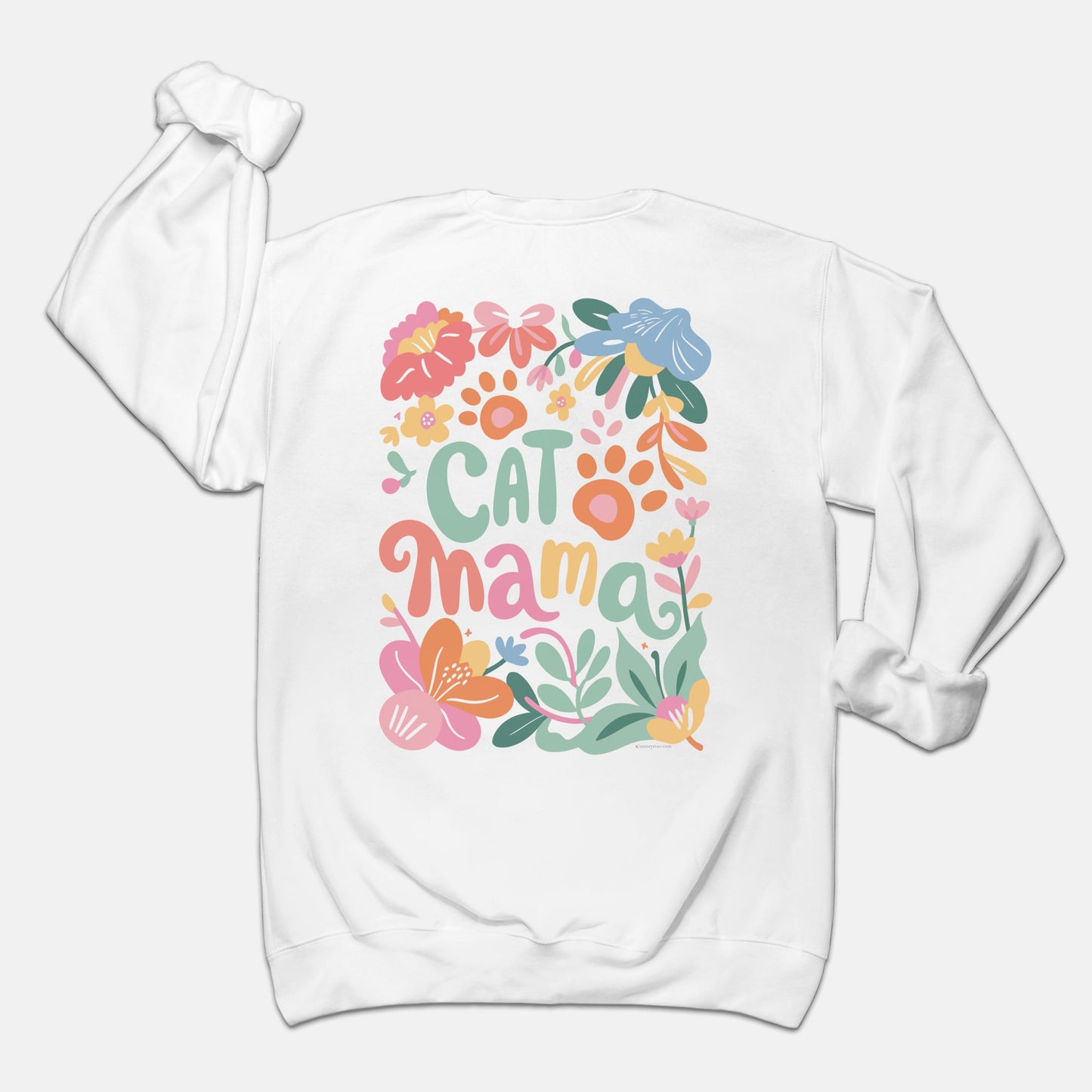 Comfy Sweats - Floral Cat Mama (crewneck)