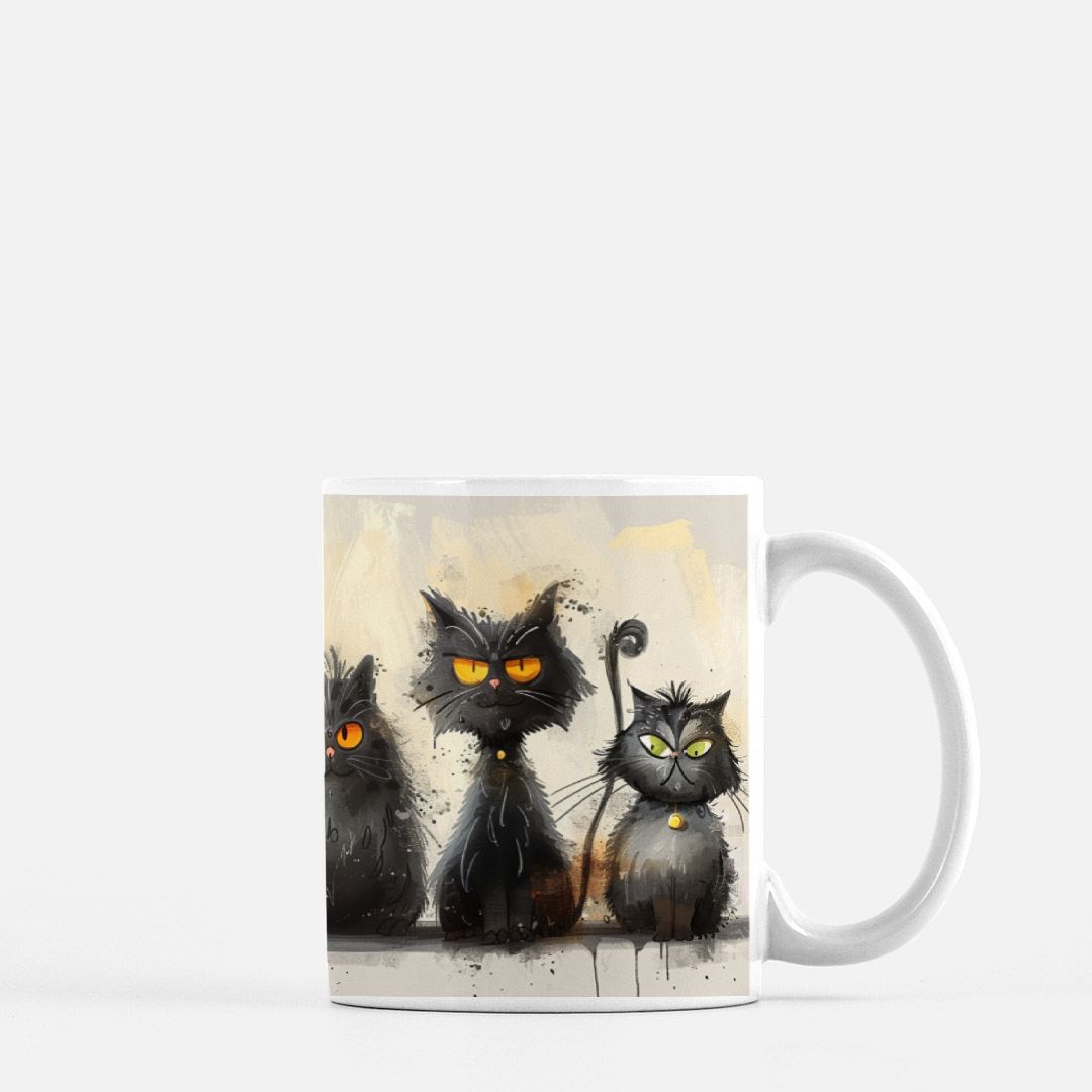 Brewware - Spooky Black Cats (white) (11oz)