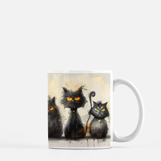 Brewware - Spooky Black Cats (white) (11oz)