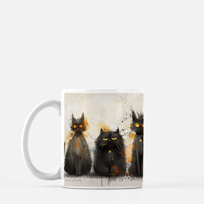 Brewware - Spooky Black Cats (white) (11oz)