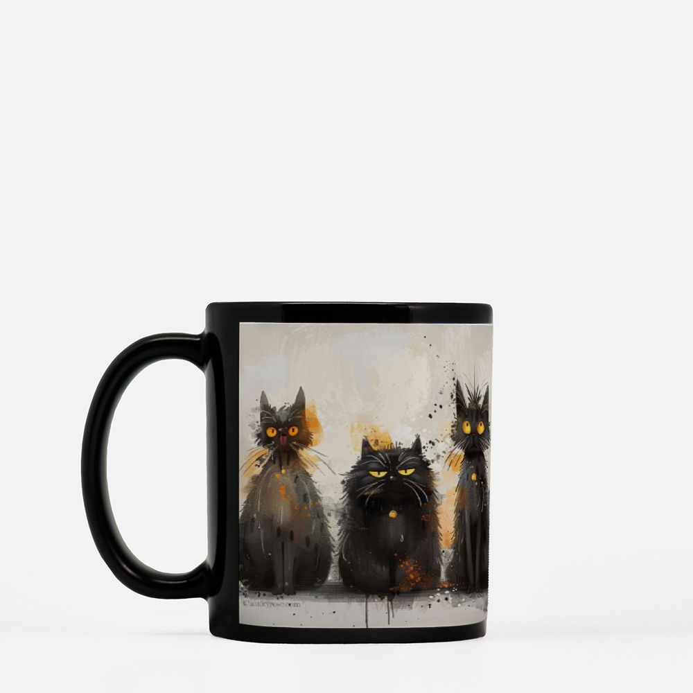 Brewware - Spooky Black Cats (black) (11oz)