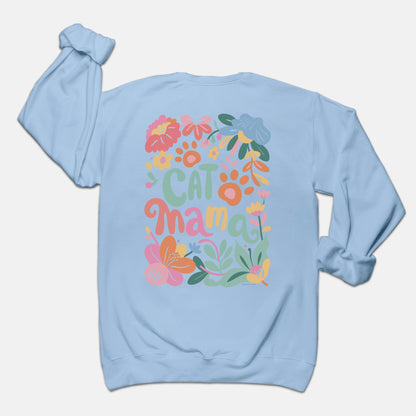 Comfy Sweats - Floral Cat Mama (crewneck)