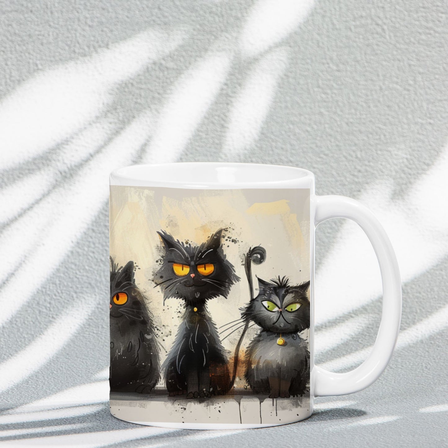 Brewware - Spooky Black Cats (white) (11oz)