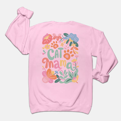 Comfy Sweats - Floral Cat Mama (crewneck)